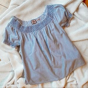 Vince Camuto | Vintage Puff Sleeve Striped Peasant Blouse